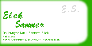 elek sammer business card